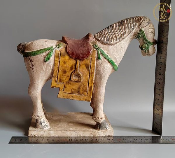 古玩陶瓷明三彩馬真品鑒賞圖