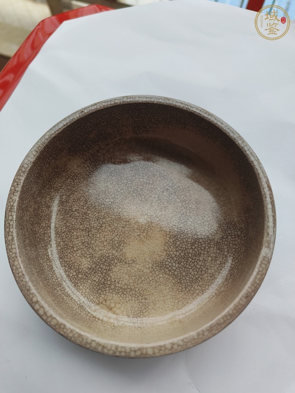 古玩陶瓷花卉紋洗真品鑒賞圖