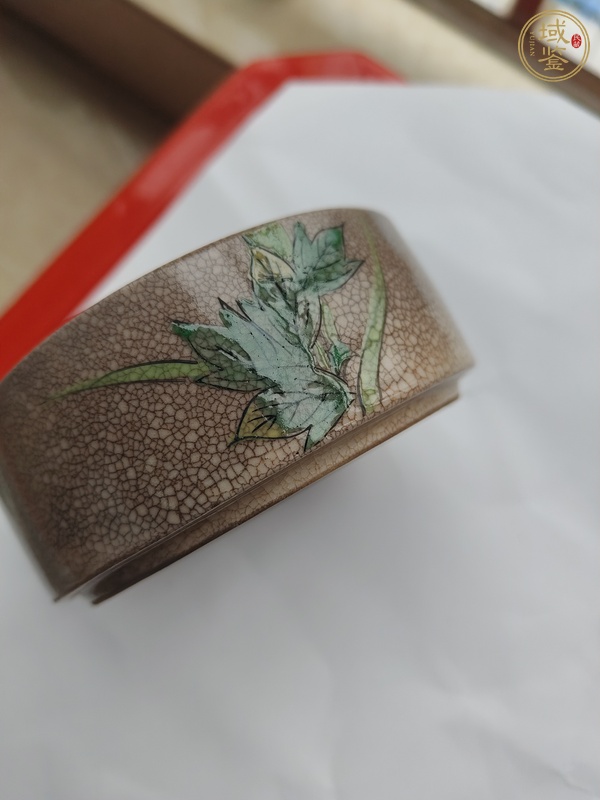 古玩陶瓷花卉紋洗真品鑒賞圖