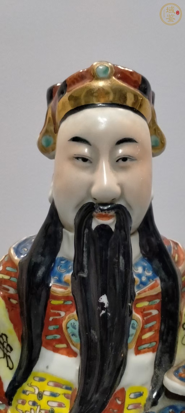 古玩陶瓷民國粉彩造像真品鑒賞圖