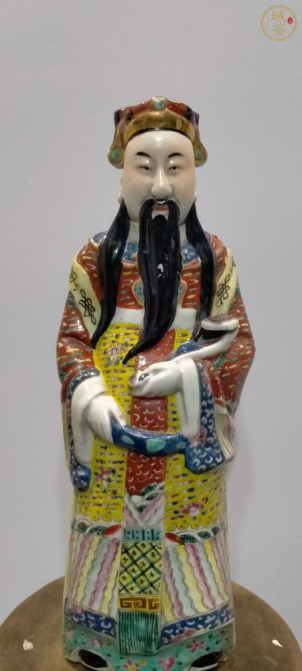 古玩陶瓷民國粉彩造像真品鑒賞圖