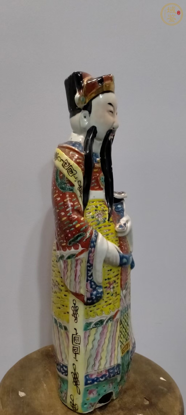 古玩陶瓷民國粉彩造像真品鑒賞圖