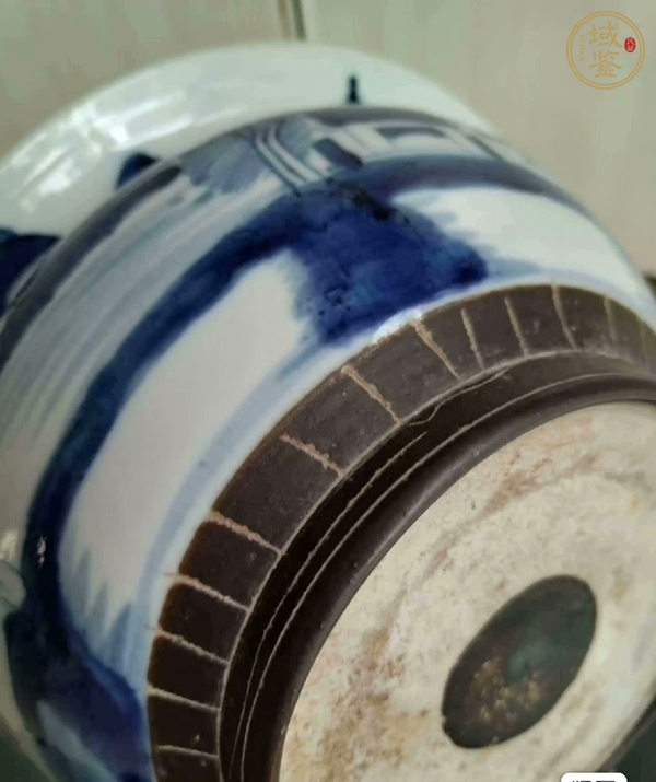 古玩陶瓷青花山水人物紋香爐真品鑒賞圖