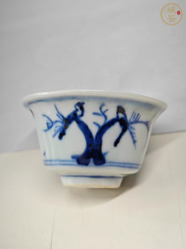 古玩陶瓷青花花鳥紋杯真品鑒賞圖