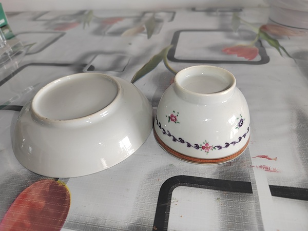 古玩陶瓷廣彩杯盤(pán)拍賣(mài)，當(dāng)前價(jià)格1200元