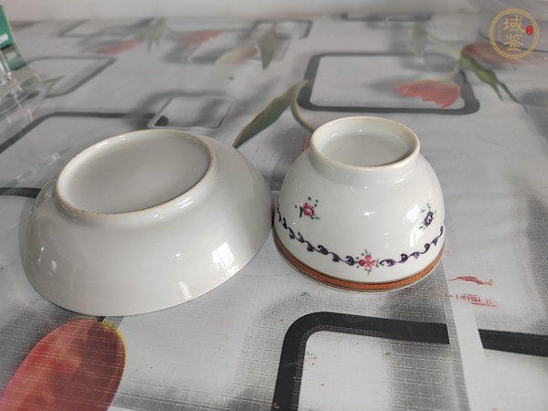古玩陶瓷廣彩杯盤真品鑒賞圖