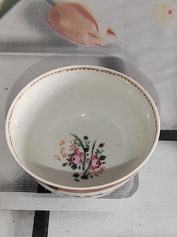 古玩陶瓷廣彩杯盤真品鑒賞圖