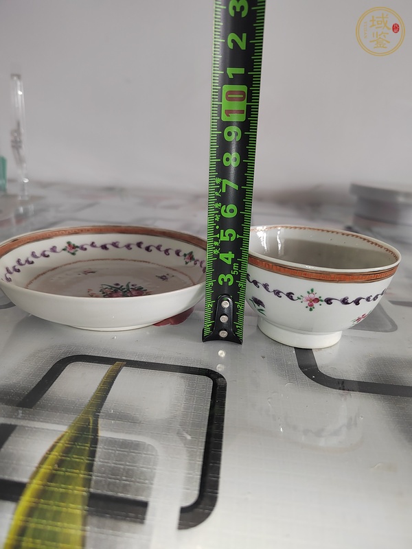 古玩陶瓷廣彩杯盤真品鑒賞圖