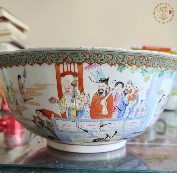 古玩陶瓷人物紋粉彩碗真品鑒賞圖