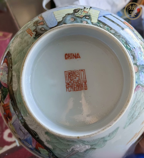 古玩陶瓷人物紋粉彩碗真品鑒賞圖