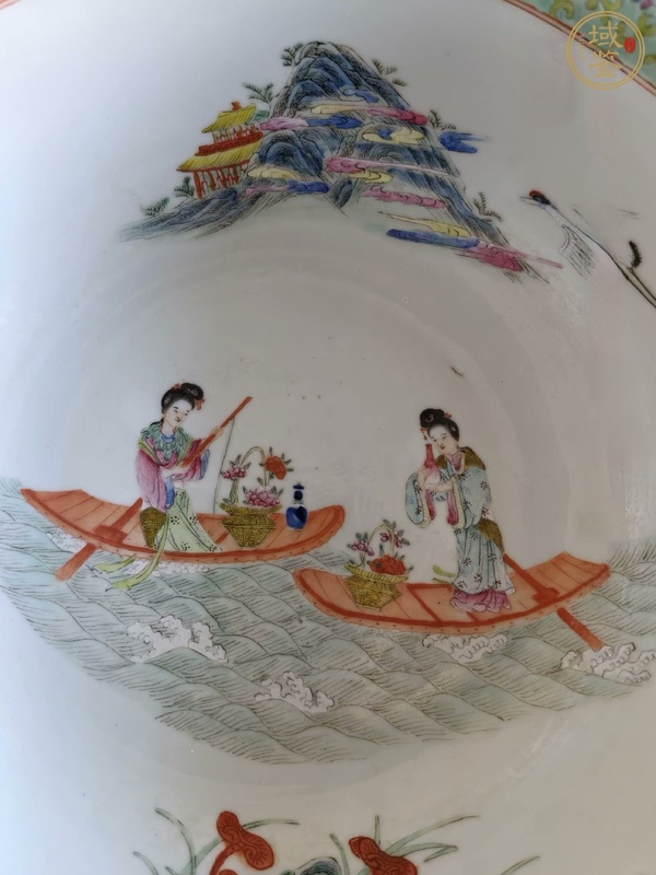 古玩陶瓷人物紋粉彩碗真品鑒賞圖