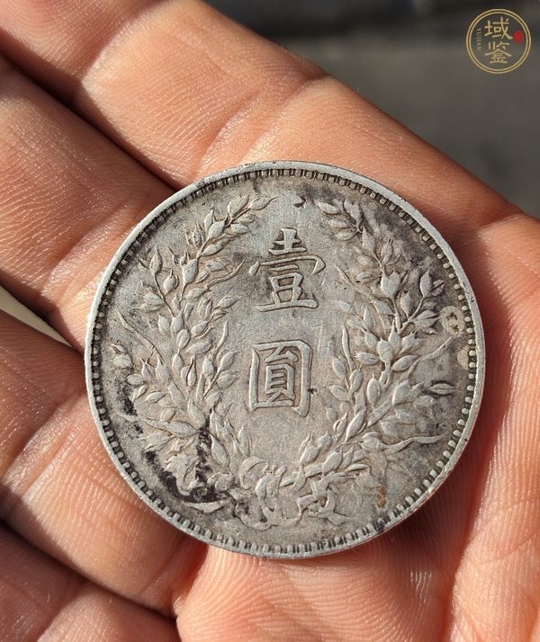 古玩錢幣中華民國八年造袁像壹圓真品鑒賞圖