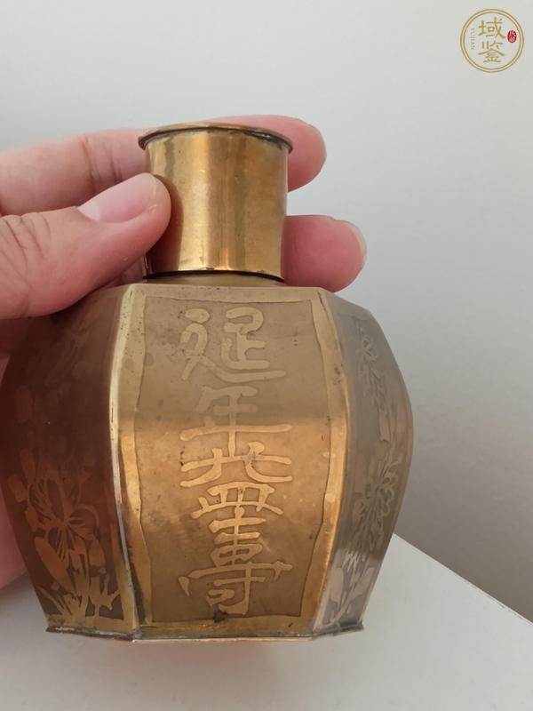 古玩銅器銅茶葉罐真品鑒賞圖