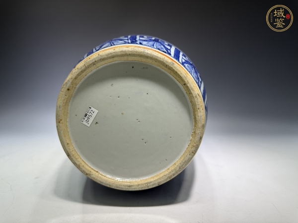 古玩陶瓷清中晚·青花花開富貴羅漢瓶真品鑒賞圖