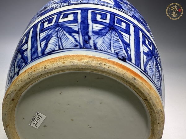 古玩陶瓷清中晚·青花花開富貴羅漢瓶真品鑒賞圖