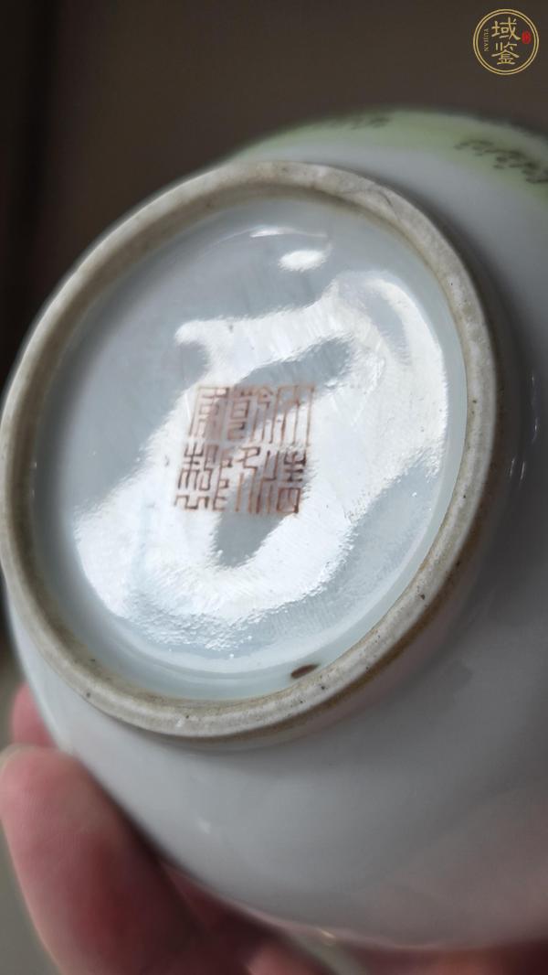 古玩陶瓷民國 粉彩花鳥紋玉壺春瓶真品鑒賞圖