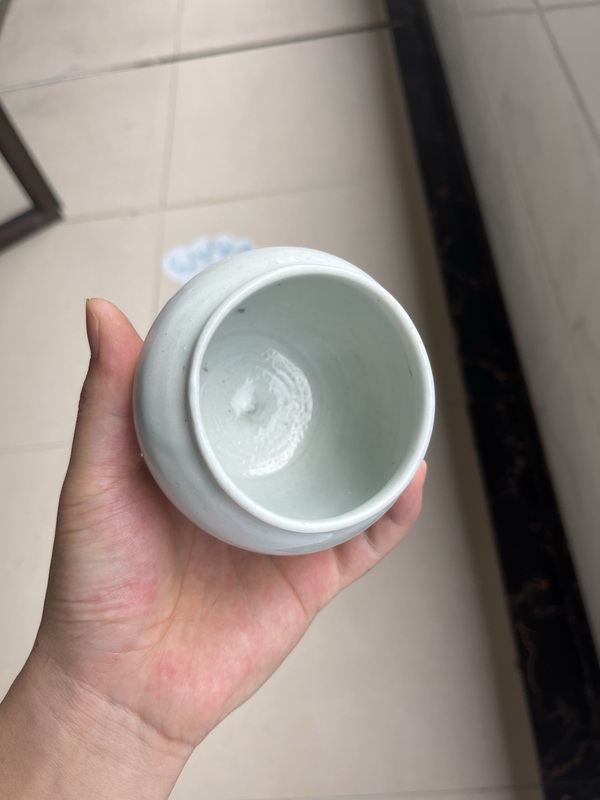 古玩陶瓷晚明甜白釉罐拍賣，當(dāng)前價格880元