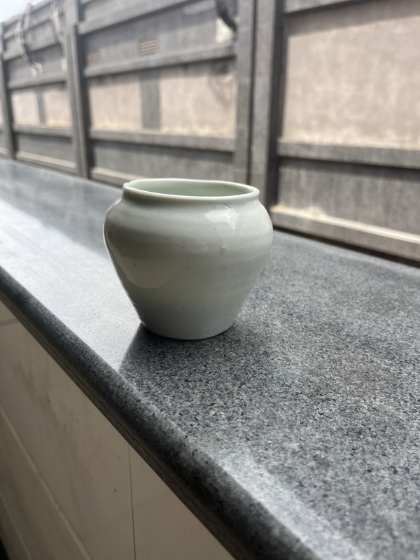 古玩陶瓷晚明甜白釉罐拍賣，當(dāng)前價格880元