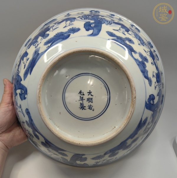 古玩陶瓷青花嬰戲圖紋大碗真品鑒賞圖