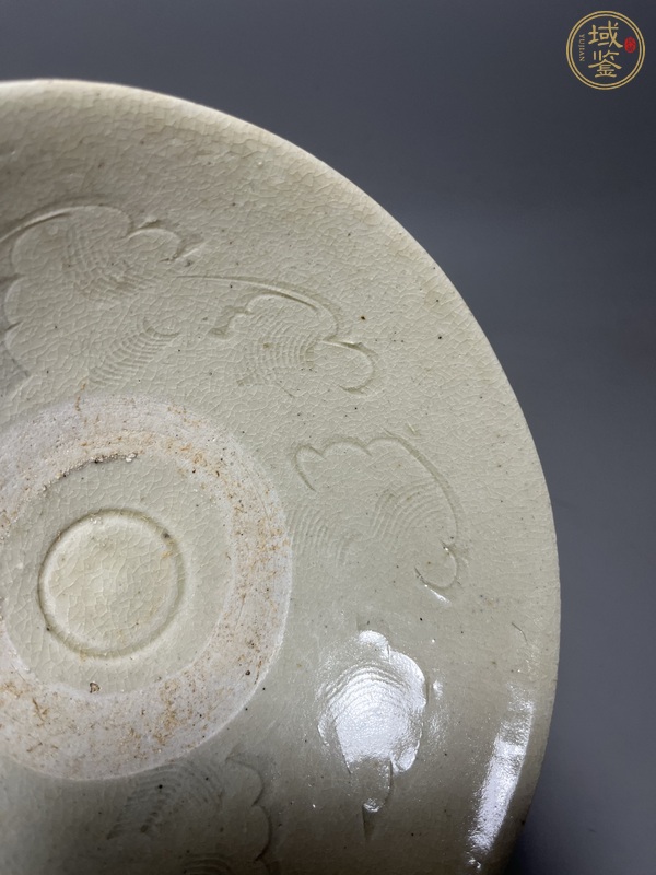 古玩陶瓷青白釉刻云氣紋碗真品鑒賞圖
