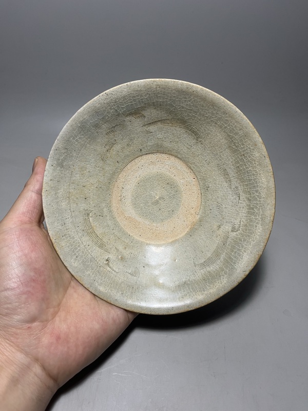 古玩陶瓷青白釉蓖劃花卉紋淺碗拍賣,當前價格680元