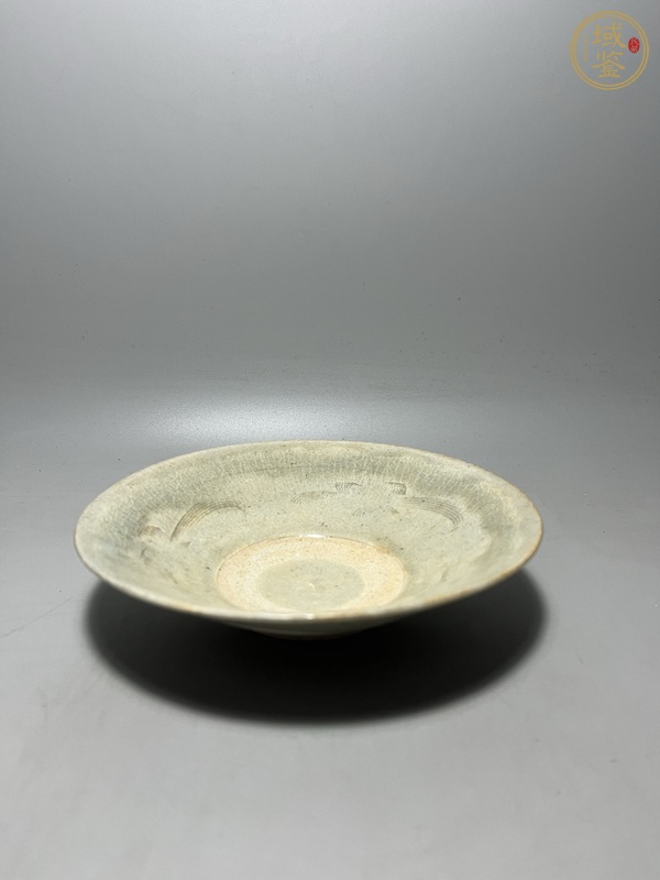 古玩陶瓷青白釉蓖劃花卉紋淺碗真品鑒賞圖