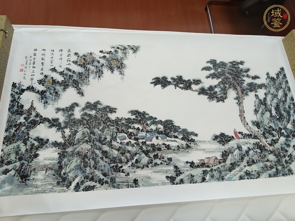 古玩字畫郭子昂款寫意山水真品鑒賞圖