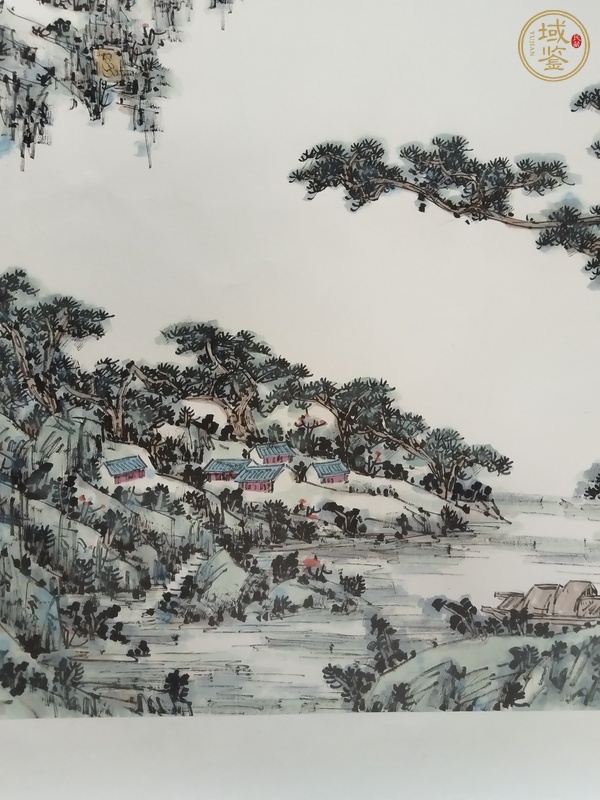 古玩字畫郭子昂款寫意山水真品鑒賞圖