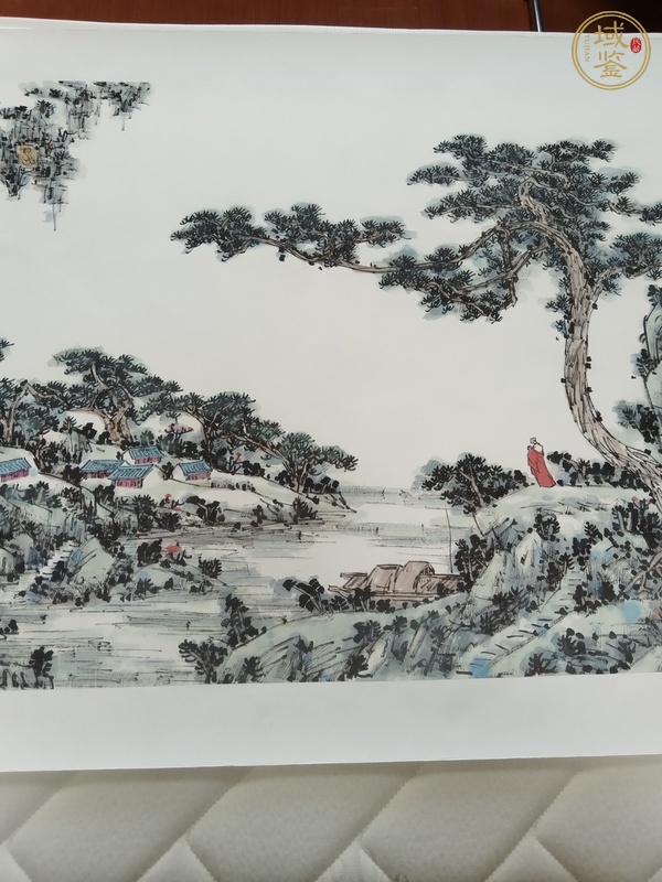 古玩字畫郭子昂款寫意山水真品鑒賞圖