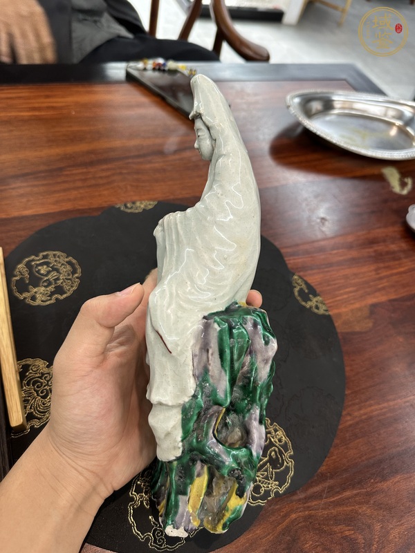 古玩陶瓷日本明治瓷塑觀音菩薩造像真品鑒賞圖