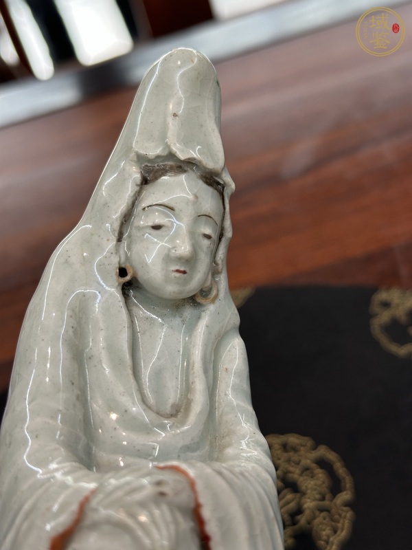 古玩陶瓷日本明治瓷塑觀音菩薩造像真品鑒賞圖