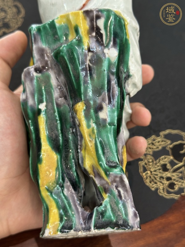古玩陶瓷日本明治瓷塑觀音菩薩造像真品鑒賞圖