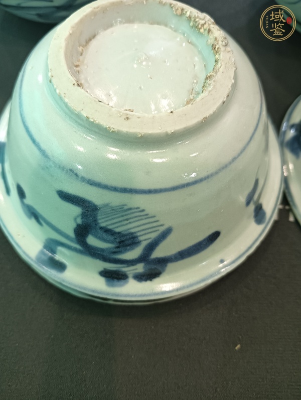 古玩陶瓷摩羯龍紋青花碗真品鑒賞圖