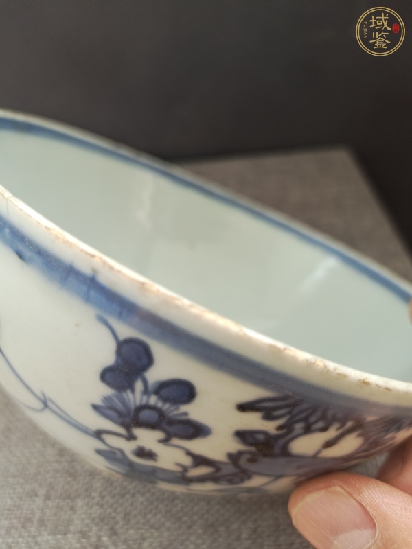 古玩陶瓷花鳥紋青花碗真品鑒賞圖