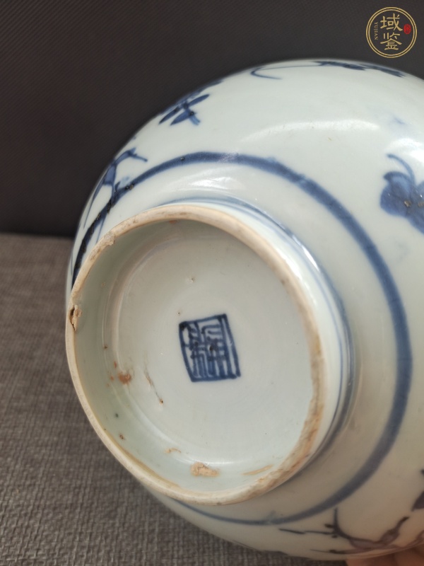 古玩陶瓷花鳥紋青花碗真品鑒賞圖