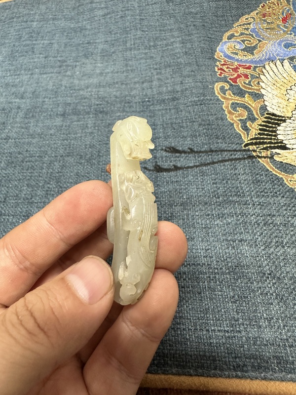 古玩玉器和田玉雕“蒼龍教子”帶鉤真品鑒賞圖