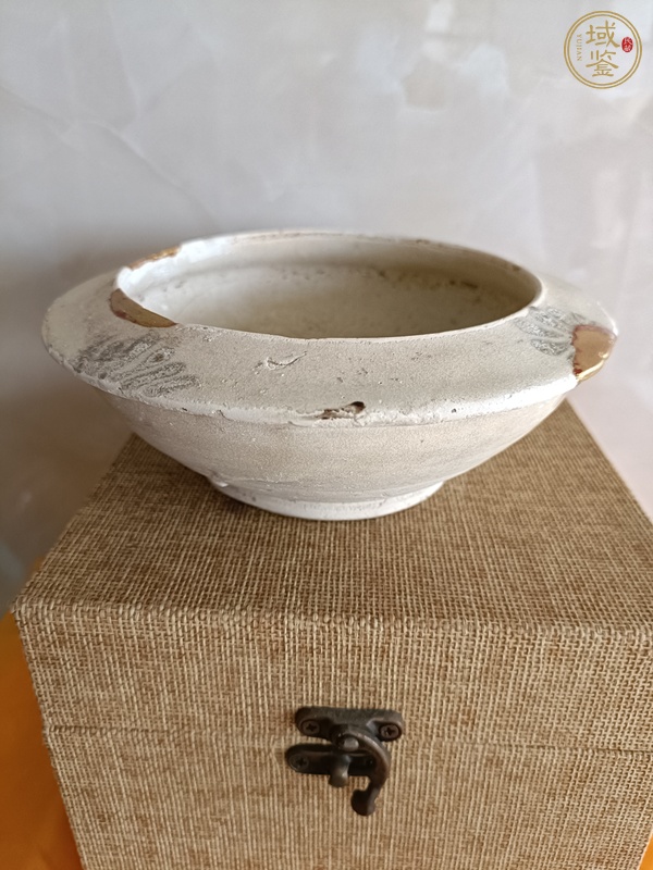 古玩陶瓷白釉青花斂口碗真品鑒賞圖