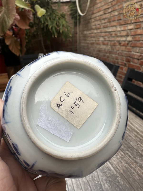 古玩陶瓷青花人物故事八方杯真品鑒賞圖