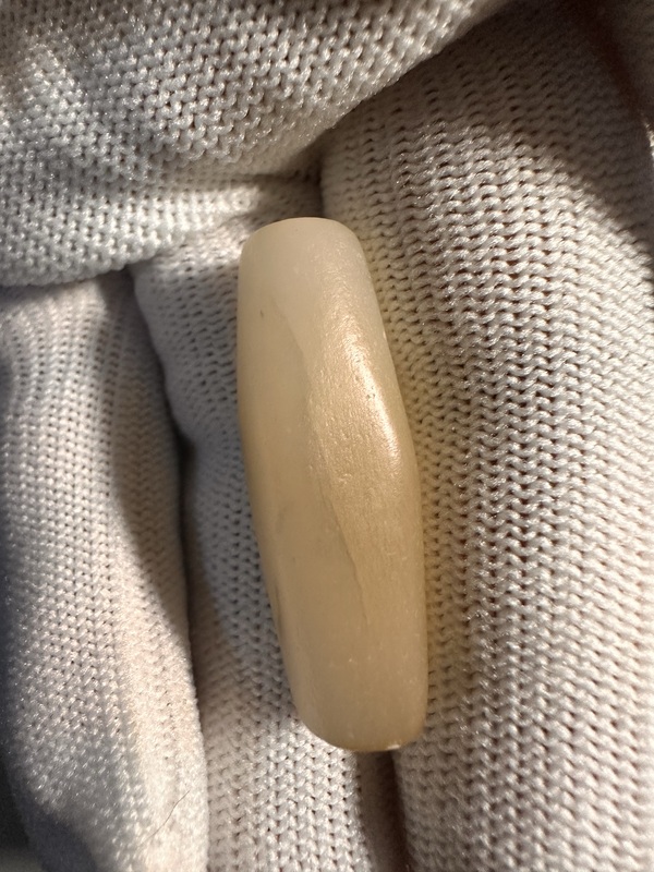 古玩玉器漢代地方玉管珠拍賣，當前價格88元