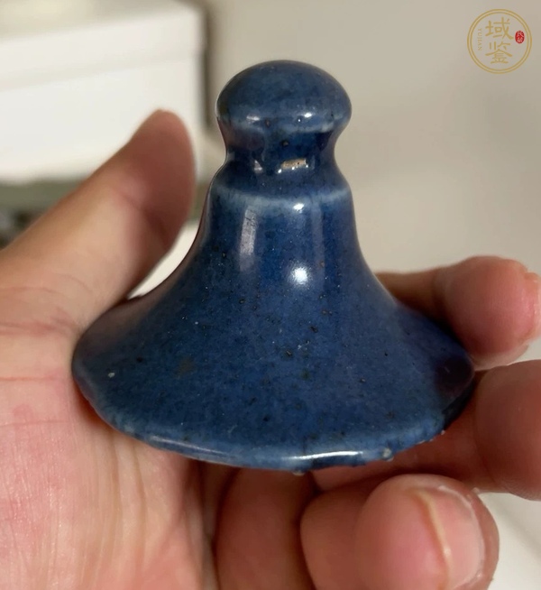 古玩陶瓷藍(lán)釉蓋真品鑒賞圖