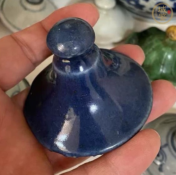 古玩陶瓷藍(lán)釉蓋真品鑒賞圖