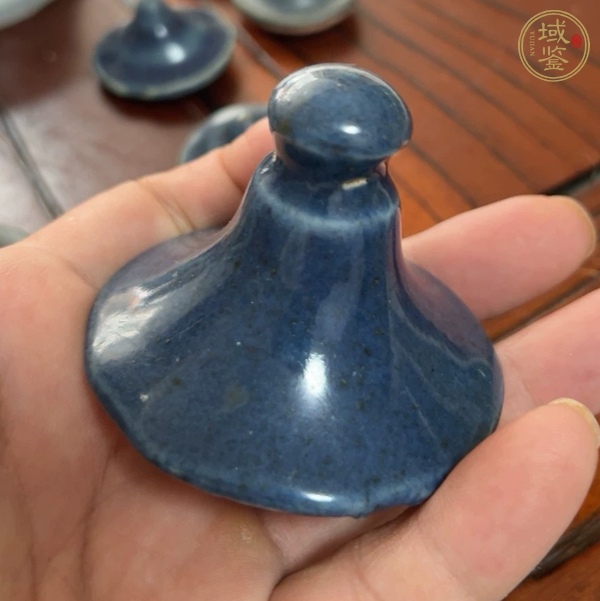 古玩陶瓷藍(lán)釉蓋真品鑒賞圖