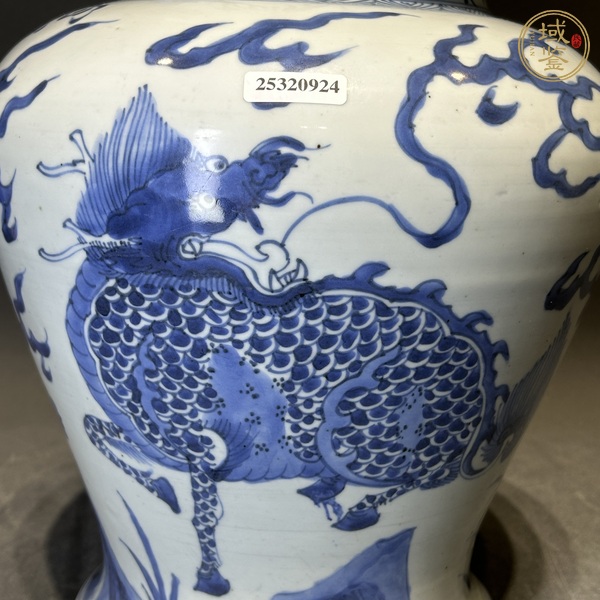 古玩陶瓷青花將軍罐真品鑒賞圖