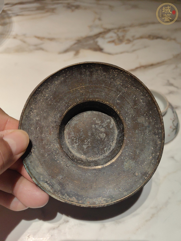 古玩陶瓷粉彩麒麟送子蓋碗真品鑒賞圖