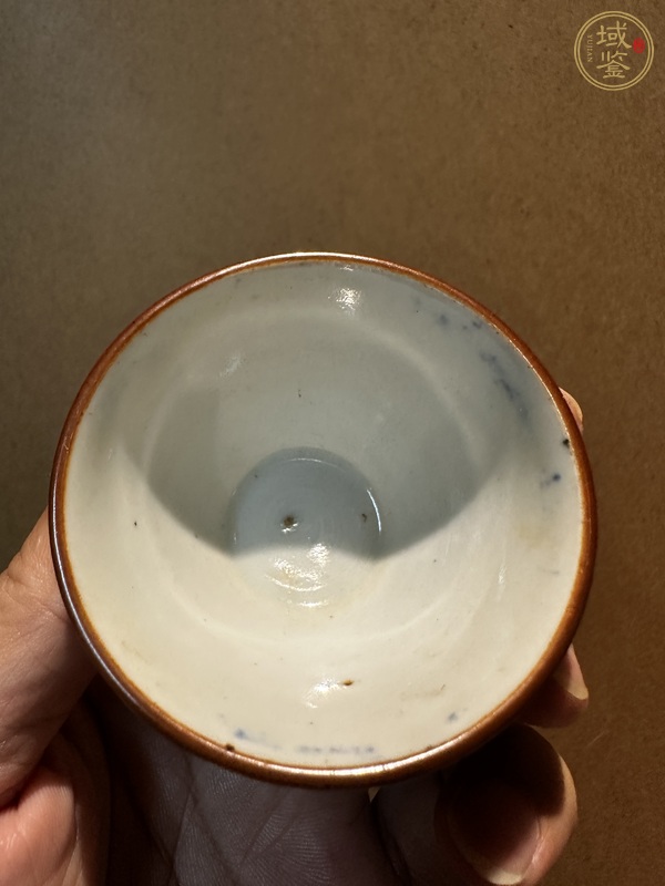古玩陶瓷赤壁賦青花杯真品鑒賞圖