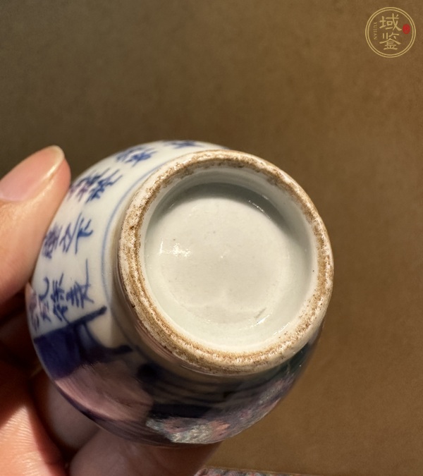 古玩陶瓷赤壁賦青花杯真品鑒賞圖