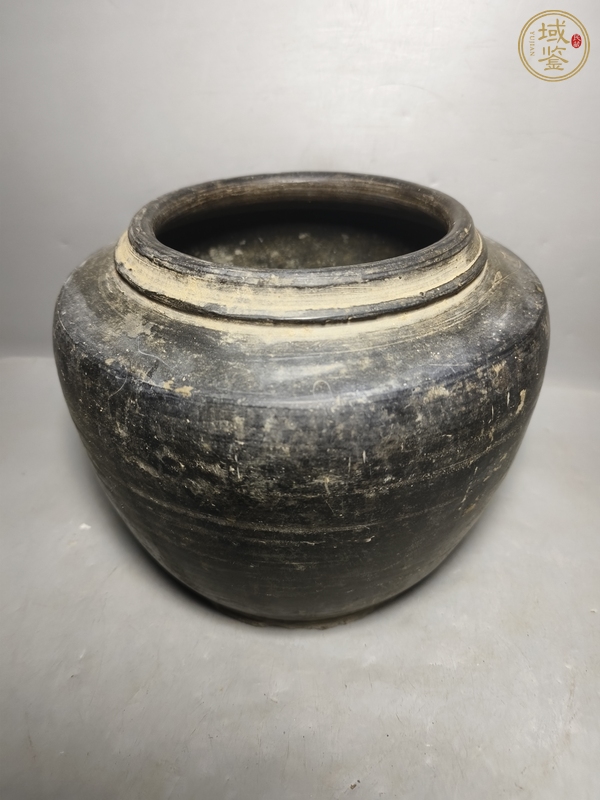 古玩陶瓷黑陶罐真品鑒賞圖
