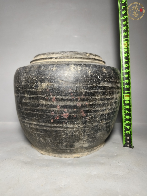 古玩陶瓷黑陶罐真品鑒賞圖