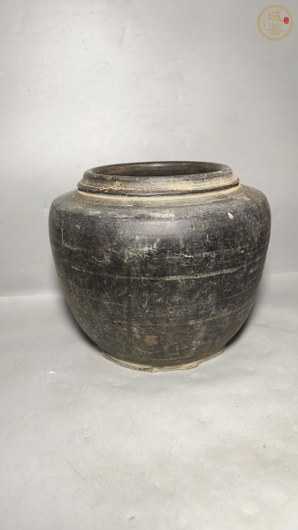 古玩陶瓷黑陶罐真品鑒賞圖