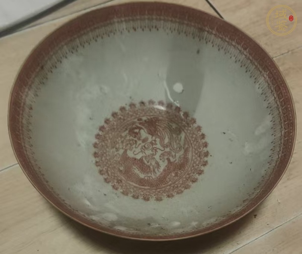 古玩花鳥(niǎo)紋薄胎瓷碗真品鑒賞圖